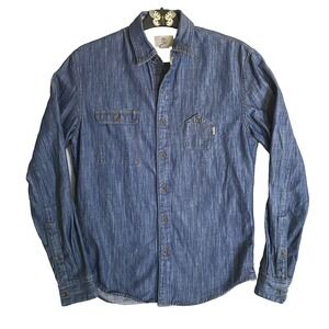 Timberland Chambray Shirt Slim Fit Women's Size‎ S/P Long Sleeve Pockets Cotton
